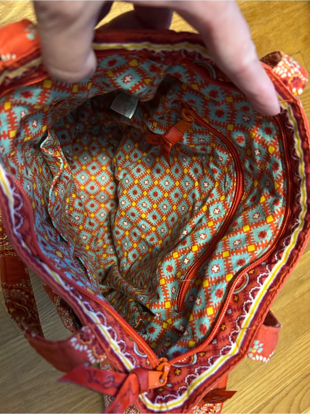 Vera Bradley paprika paisley Crossbody , Morgan toys, wallet & cosmetic bag - Picture 7 of 11